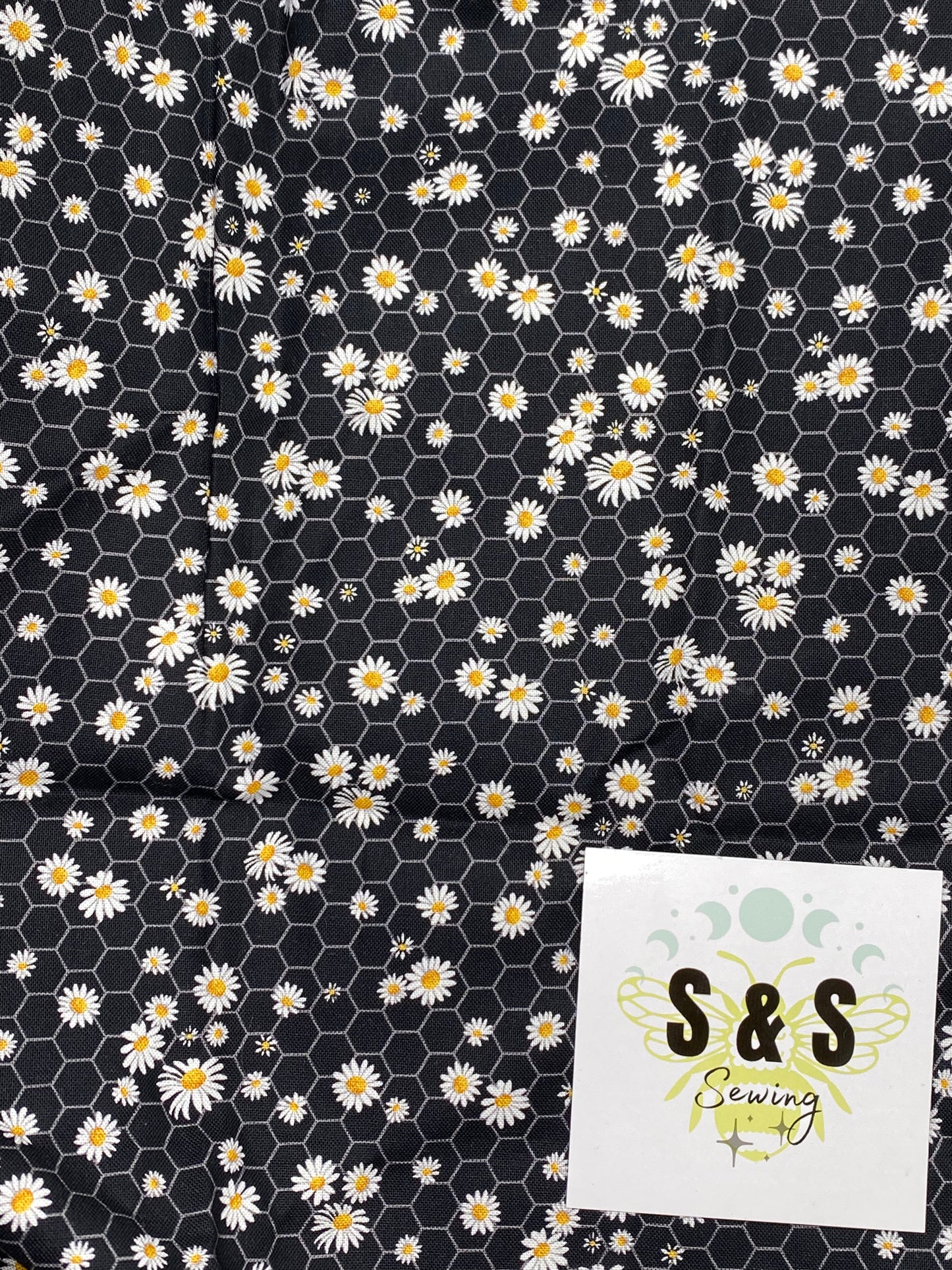 FL - Daisies on Black