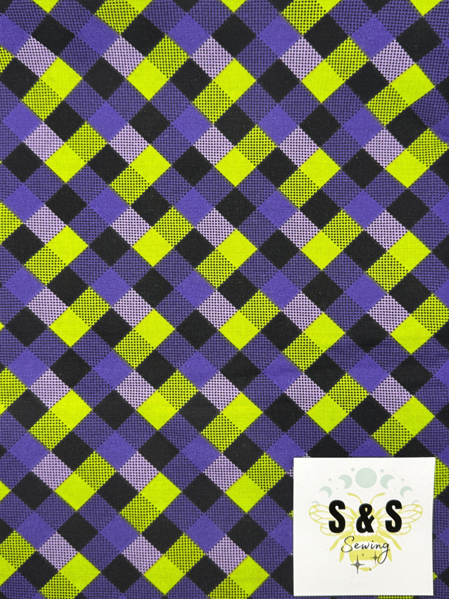 FO - Green and Purple Basket Weave